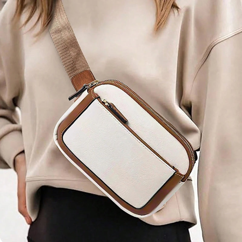 Charlotte - Bolso cruzado ligero con múltiples bolsillos con cremallera y correas ajustables