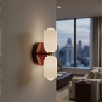 Aplique de Pared Doble Crema - Luces de Pared Modernas para Espacios Elegantes
