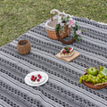 Manta de Picnic Tejida con Patrón de Rayas