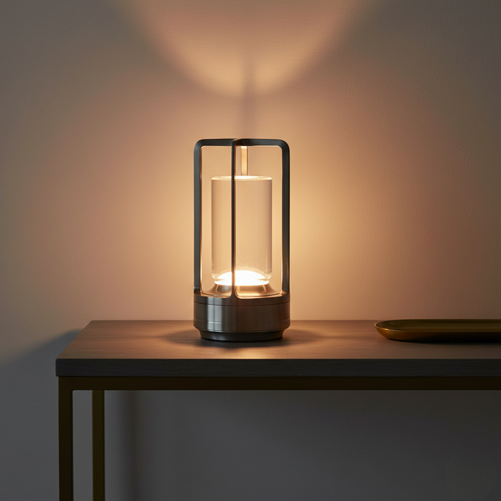Luz de Linterna LED Portátil Estilosa con Efecto de Parpadeo