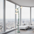 CallaBloom | Lámpara de Pie Moderna Verde Mate Elegante para Sala de Estar