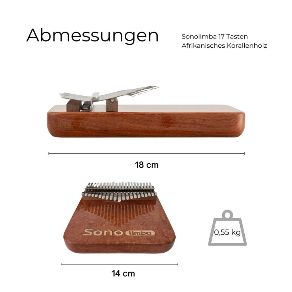 Kalimba de madera de coral africano