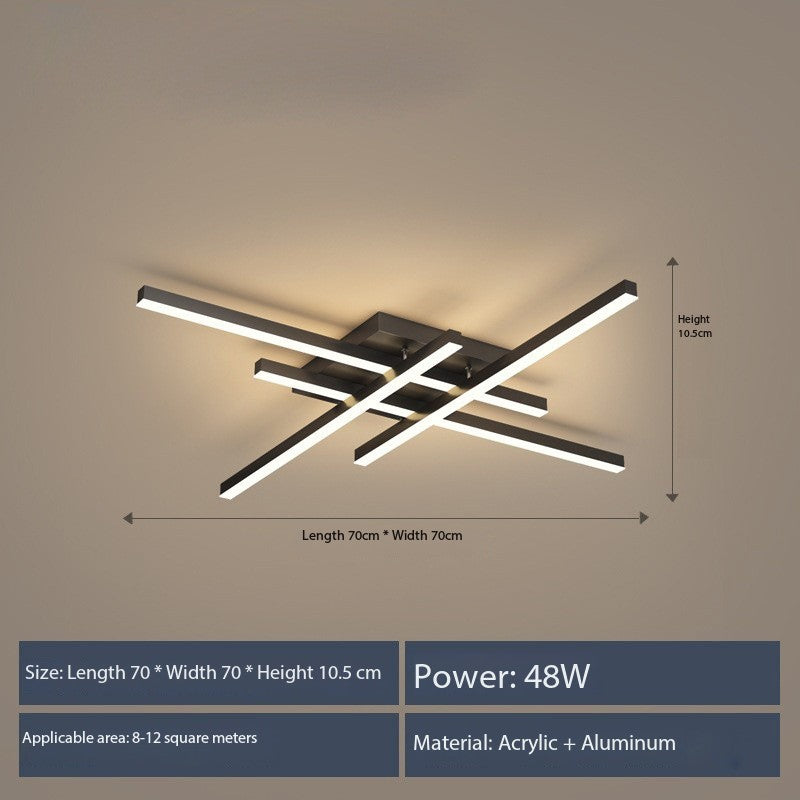 Luz de Techo LED Lineal Moderna de 4 Cabezas (Regulable, Blanca o Negra)