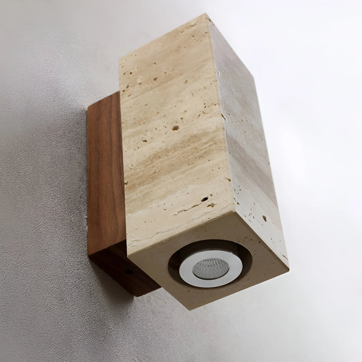 StoneLuxe – Luz de Pared de Travertino Natural