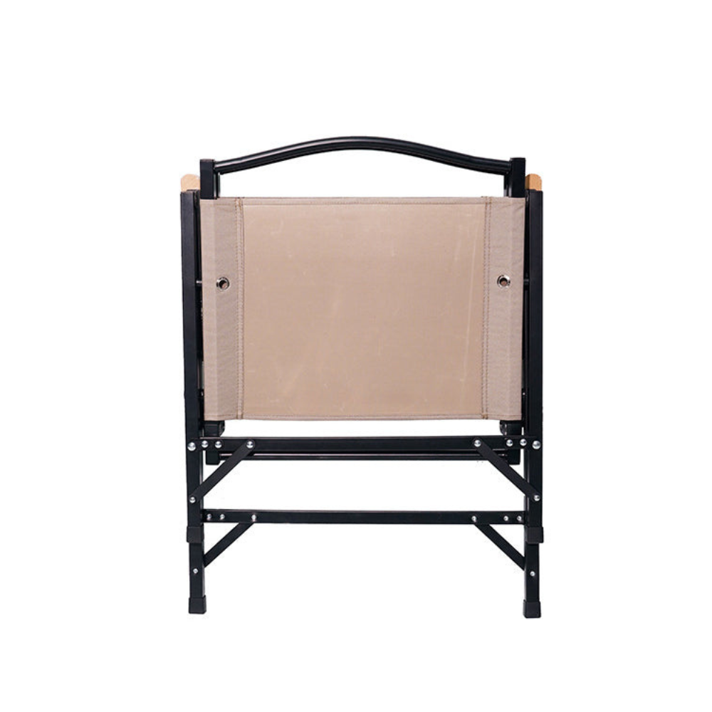 Silla de Camping Plegable Minimalista en Caqui con Apoyabrazos