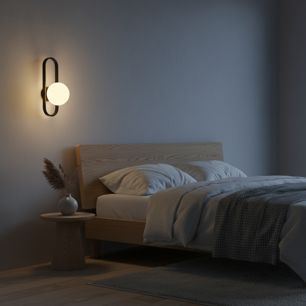 Aplique de Pared de Vidrio Elegante - Luz de Pared Moderna para una Atmosfera Acogedora en Interiores