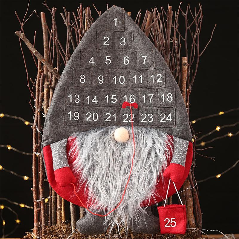 Cuenta Regresiva Para Navidad Colgante de Santa Calendario de Adviento