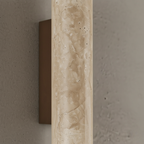 Aplique de Pared de Travertino Elegante - Iluminación Moderna Arriba/Abajo para Decoración Arquitectónica