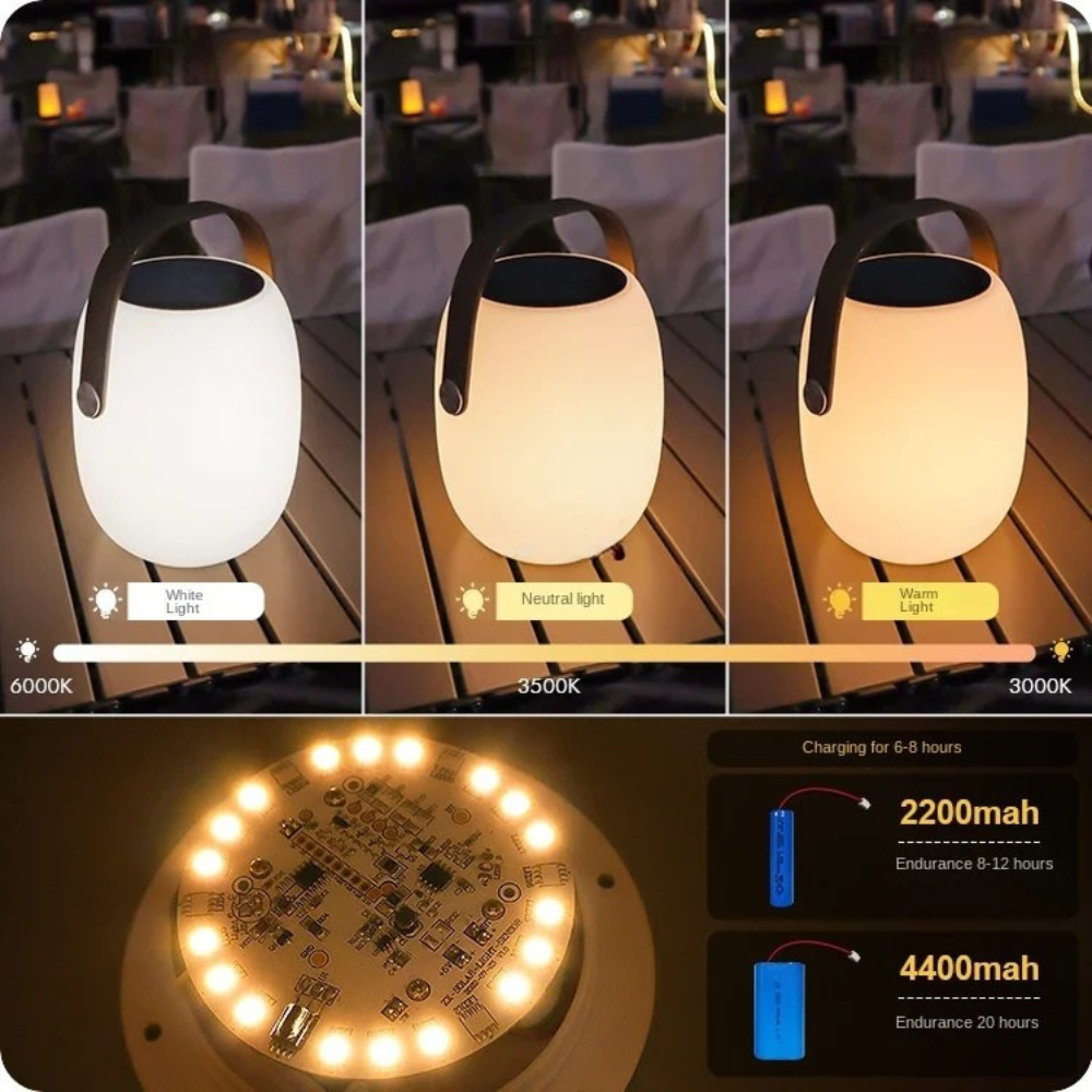Lámpara LED Solar Exterior Elegante para Uso en Jardín y Terraza