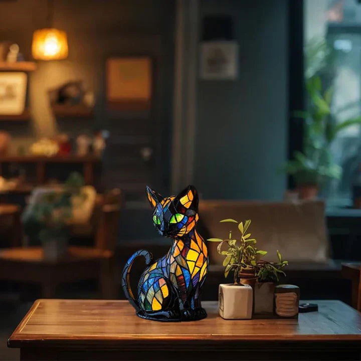 Lisslune | Lámpara de Gato Brillante Hecha a Mano Lumikat – Iluminación Ambiental y Regalo