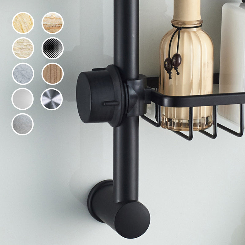 Kalsten | Soporte para Champú y Jabón – Aluminio Inoxidable – Plata o Negro – Sin Taladrar