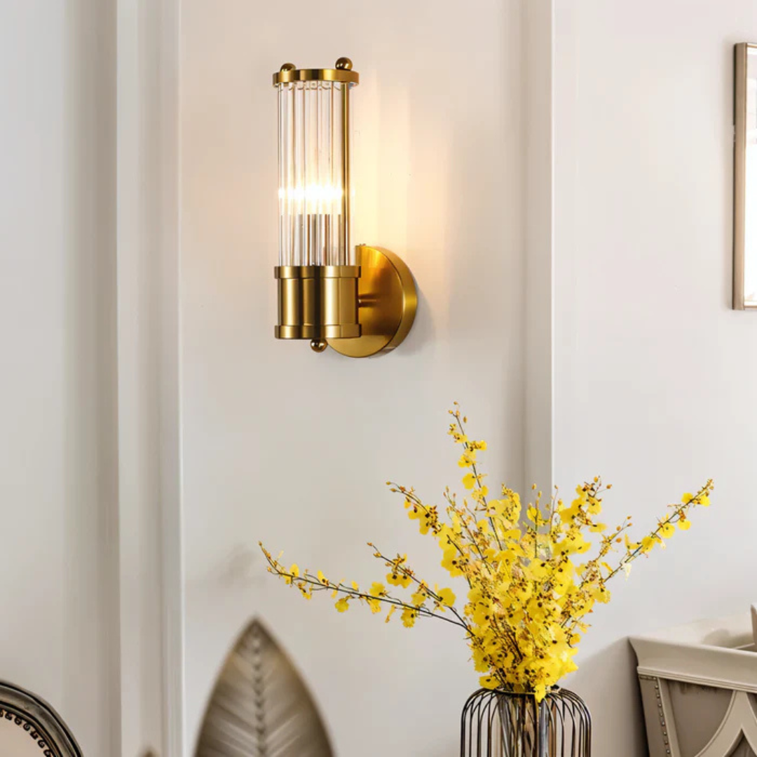 Lámpara de pared LED | Diseño dorado para iluminación interior