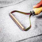 Removedor de Pelusas Manual | Cabezal de Precisión de Cobre | Mango de Madera Natural | Afeitadora Textil Sin Batería para Cachemira, Lana y Muebles Tapizados | Extractor de Pilling