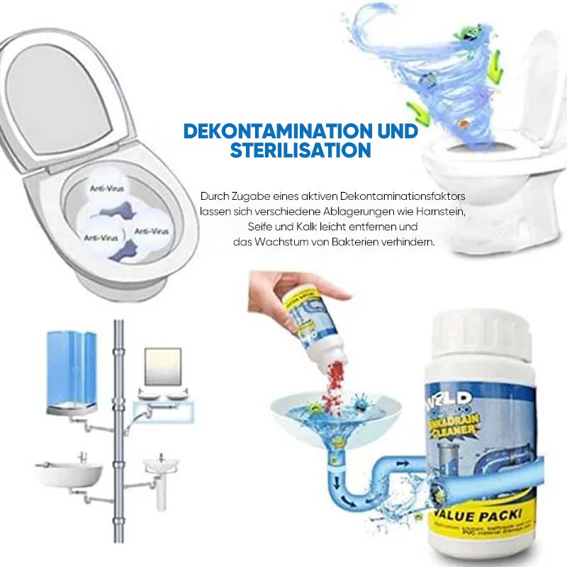 DrainBoom – El potente limpiador de desagües espumoso | 1+2 GRATIS
