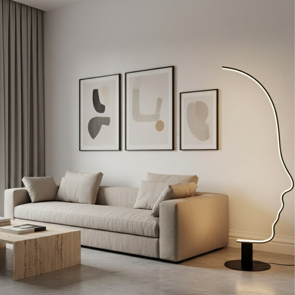 Silhouette No. 1 - Diseño Único de Cara Humana para Sala de Estar y Dormitorio