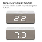 Reloj Despertador Digital Espejo Inteligente de Escritorio para la Mesita de Noche