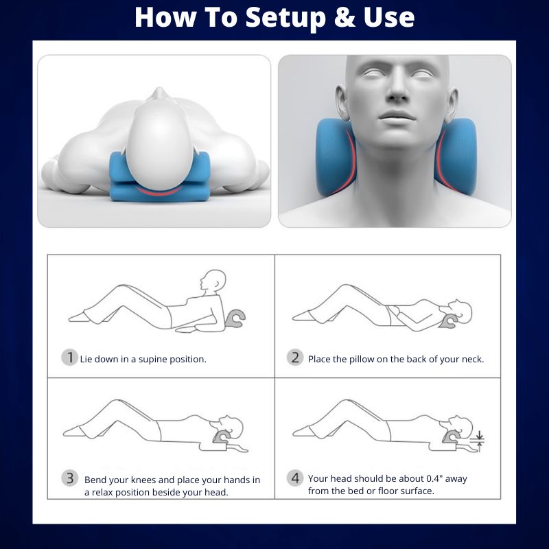 Dispositivo de tracción cervical para el cuello, almohada quiropráctica para el alivio del dolor