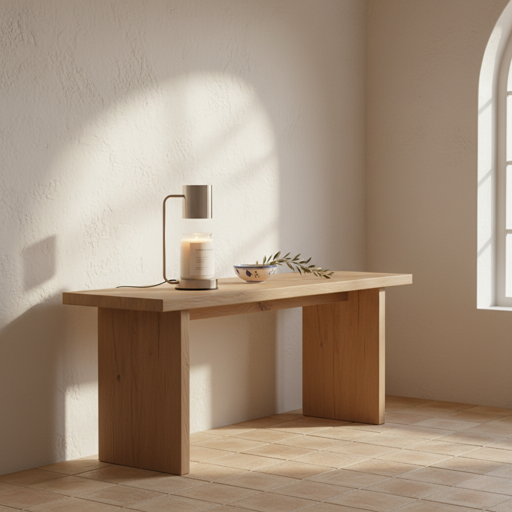 Lámpara Calentadora de Velas Elegante - Luz Calentadora de Velas Eléctrica de Doble Uso para una Atmósfera Acogedora