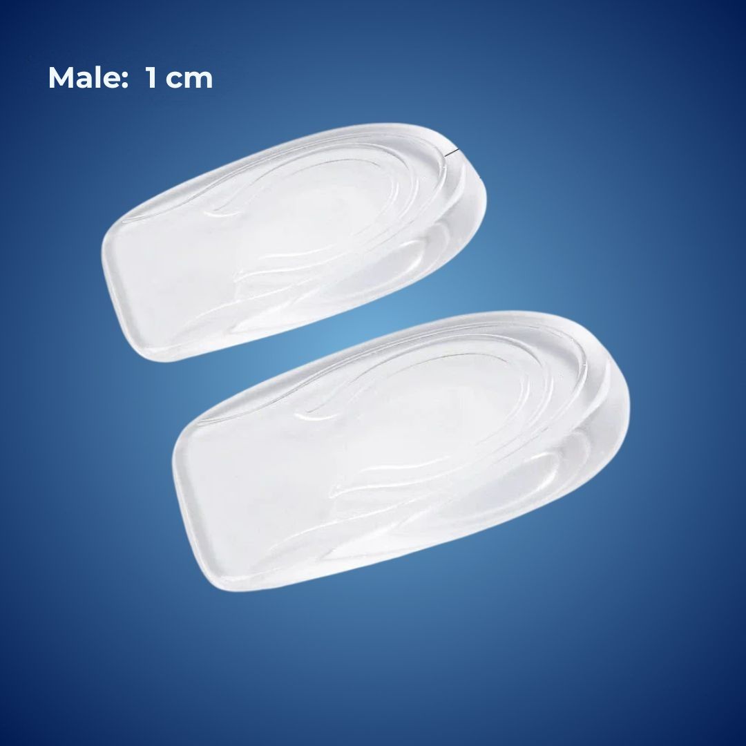 Insertos Elevadores de Talón de Gel de Silicona LiftComfort | Aumento de Altura - Alivio del Dolor para la Fascitis Plantar - Amortiguación de Impactos - Mejor Postura Kalsten
