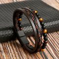 Pulsera de Cuero Ravi - Para un Look Rudo y Elegante