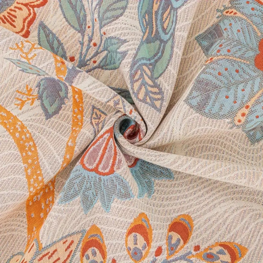 Manta Reversible de Algodón con Diseño de Flores de Viñedo