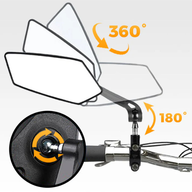Espejo retrovisor ajustable y rotatable 360° para bicicleta