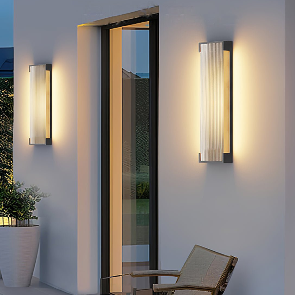 Luz de Pared Exterior Elegante - Aplique LED Regulable de Acero Inoxidable