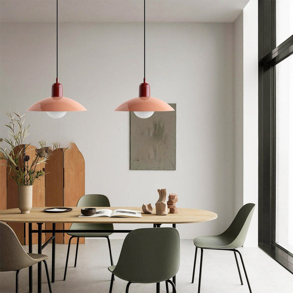 Lámpara colgante Macaron | Pantalla de vidrio colorido en estilo moderno