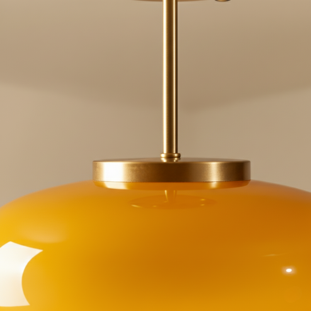 Lámpara Colgante Escandinava Minimalista - Elegante Iluminación de Latón y Vidrio