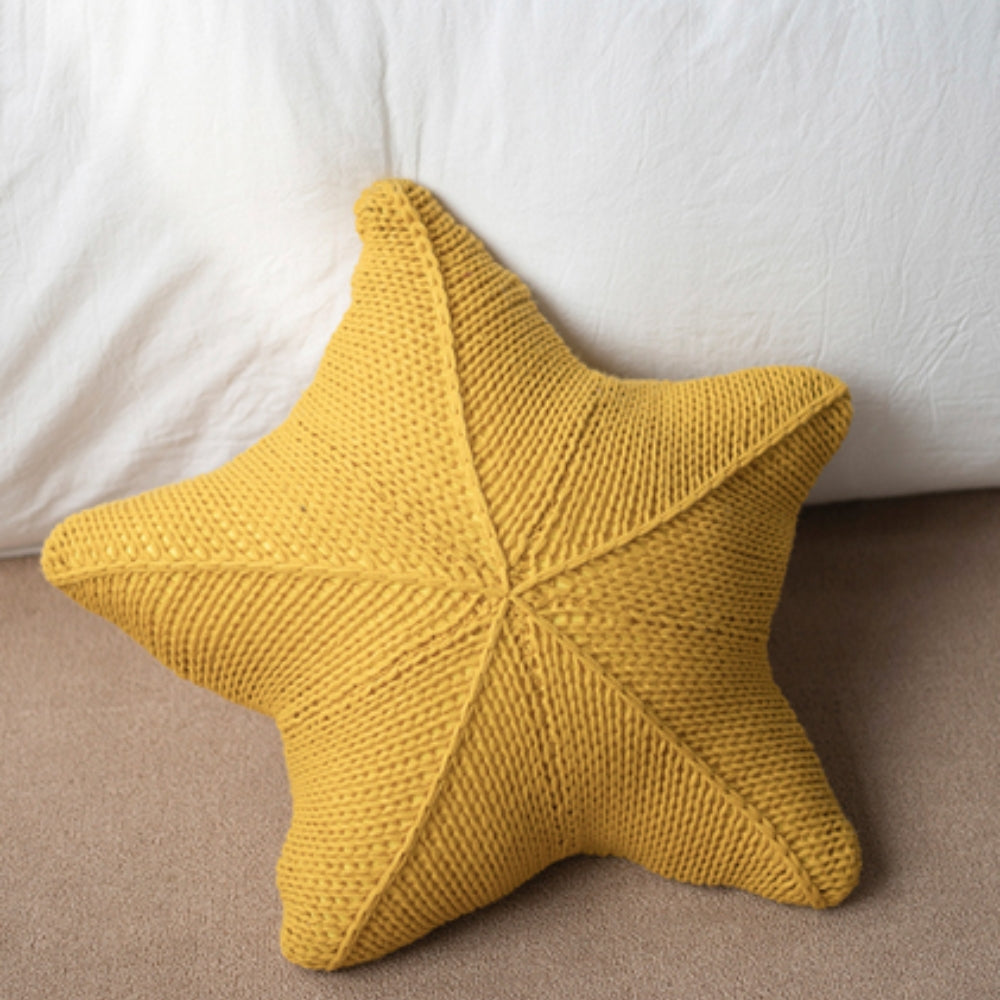Cojín de Estrella de Mar Tejido a Mano