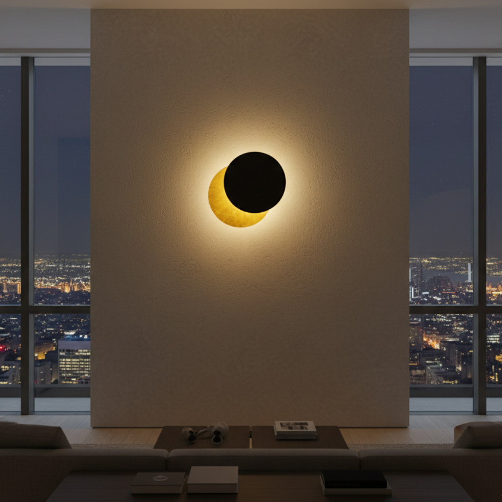 Aurelia Eclipse - Luz de Aplique LED Rotativa de 360° para Efectos Ambientales Elegantes