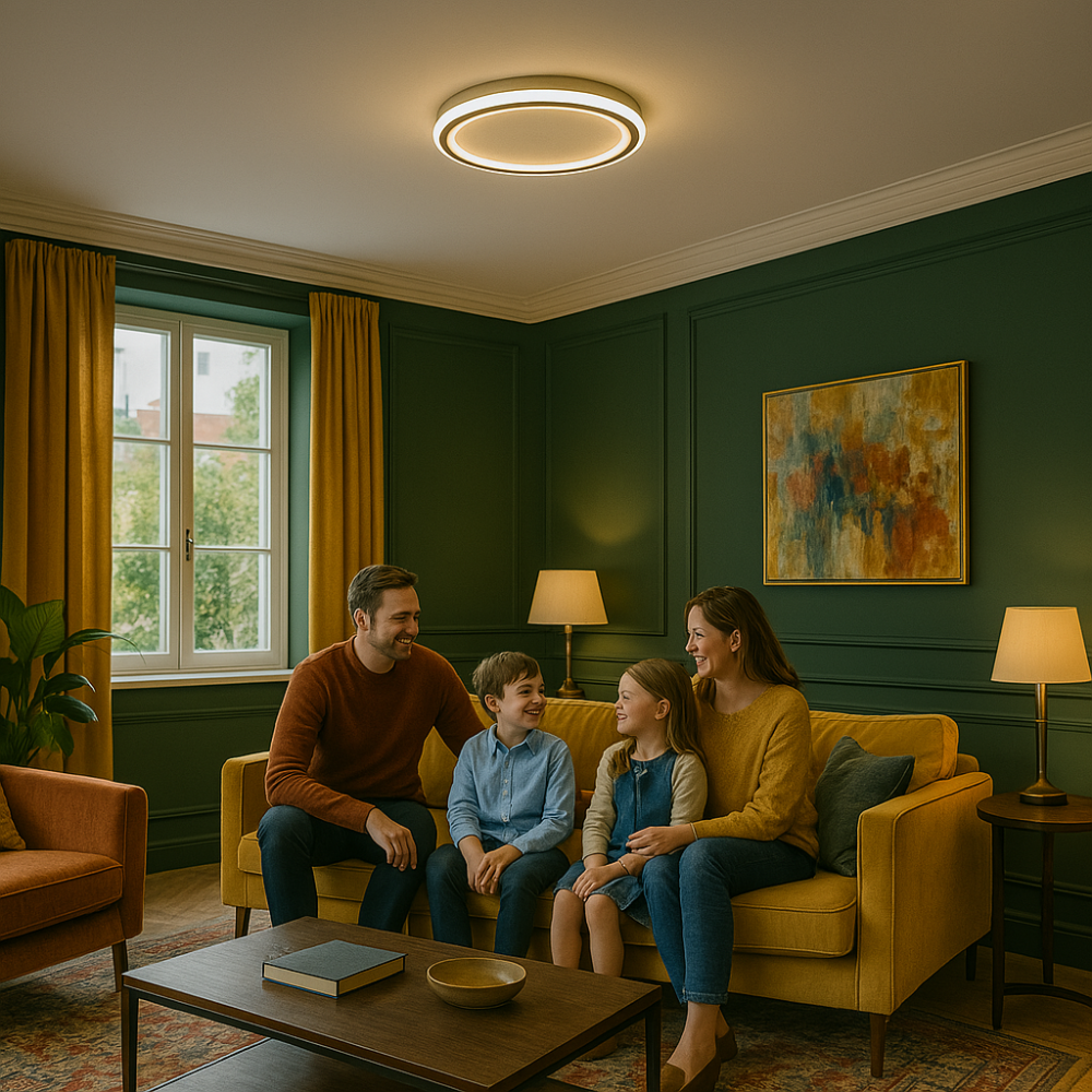 Lámpara de techo LED escandinava – Moderna, regulable y elegante para salón, comedor y pasillo
