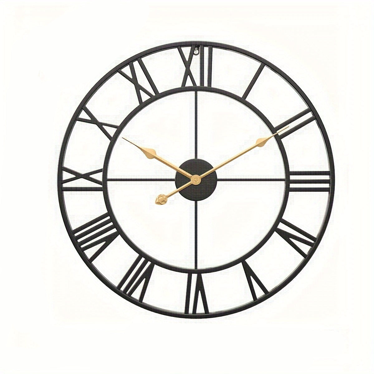 SERENETIME - Reloj de Pared Redondo Vintage Silencioso con Marco de Metal para Dormitorio