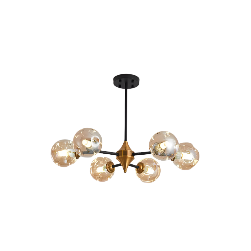 Virello | Lámpara de techo con bolas de vidrio ahumado