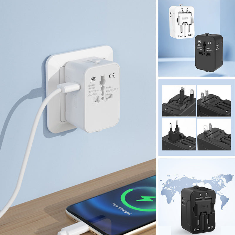 Adaptador de viaje universal con puertos USB duales | Brehn