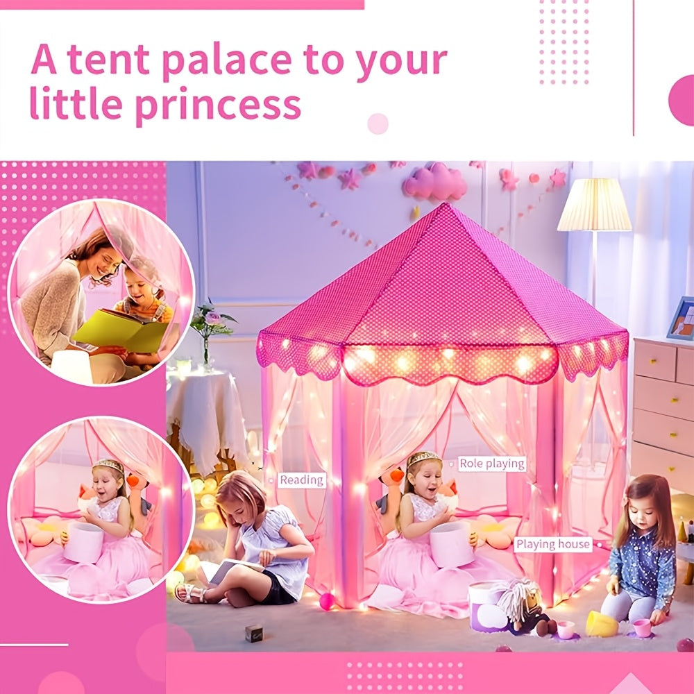 Tienda de Juegos de Princesa con Iluminación Estelar – Perfecta para Jugar Dentro o Fuera