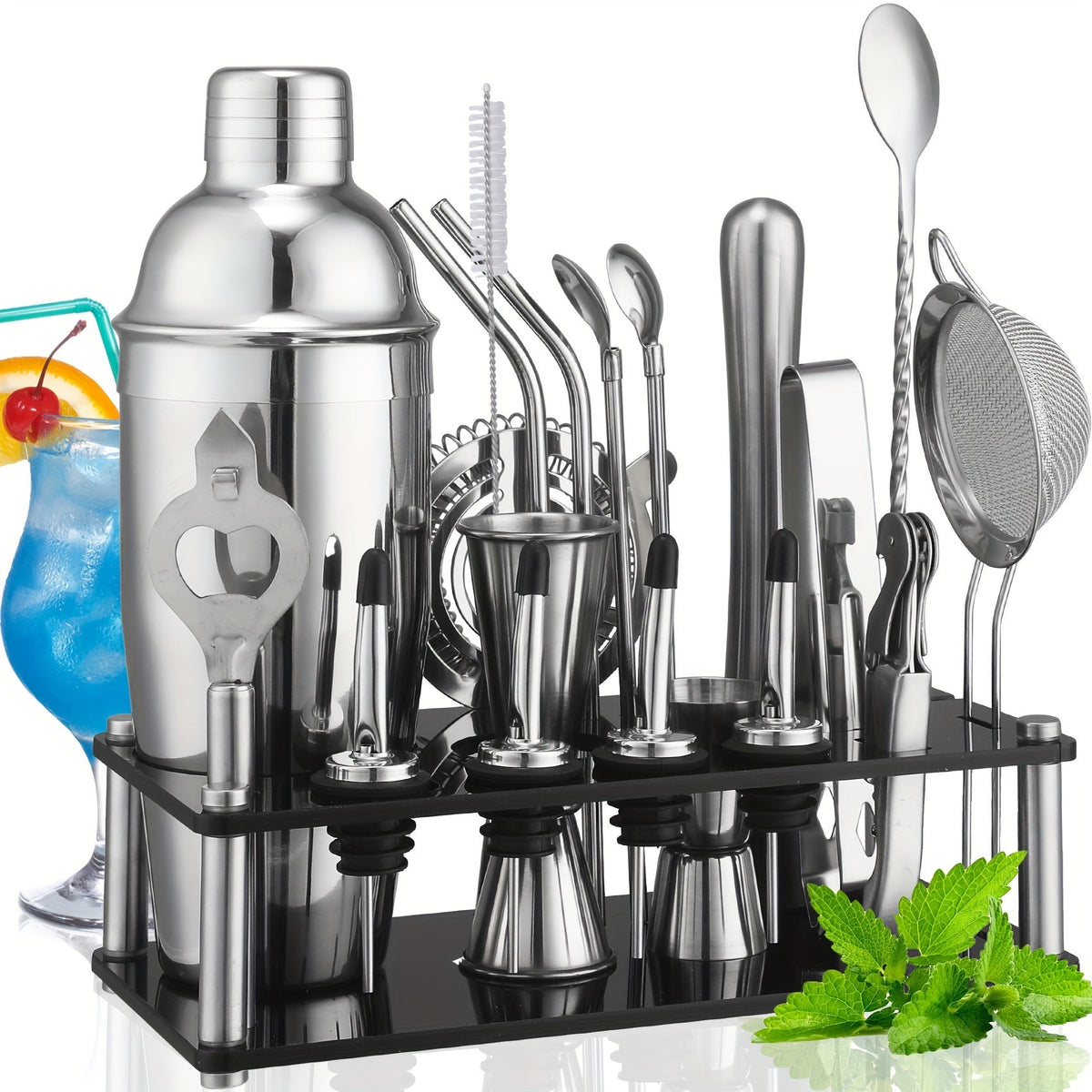 ProMix Set de Cócteles de 20 Piezas – Todo para la Mezcla Perfecta