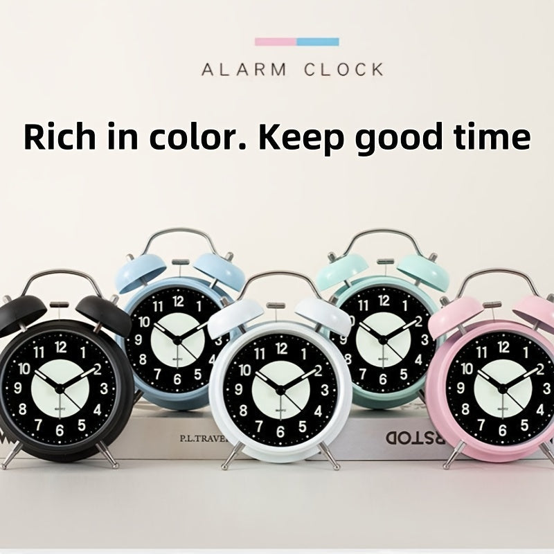 Skanto | LuminousTime - Reloj despertador de metal elegante con suave iluminación para mañanas y noches tranquilas