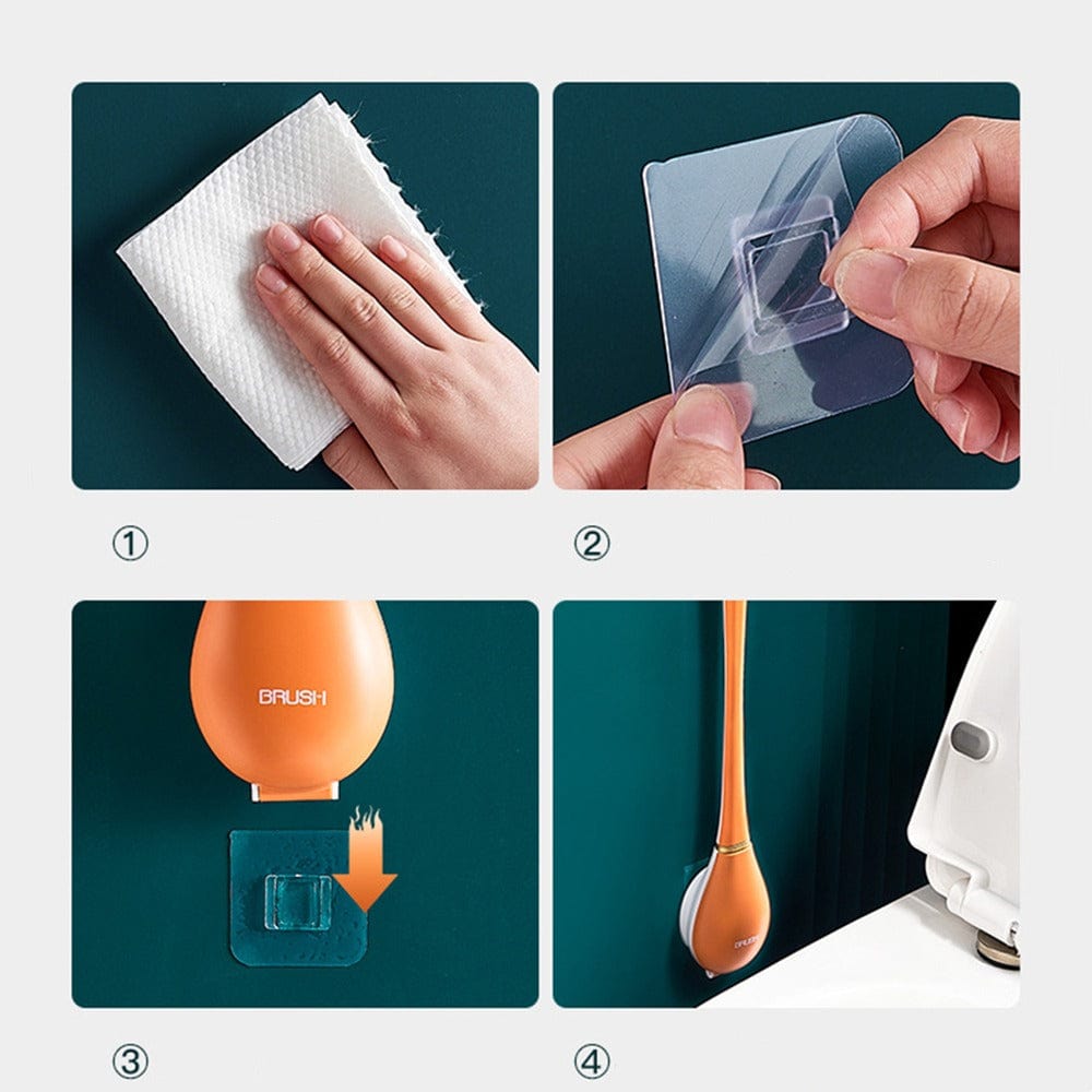 Cepillo de inodoro de silicona flexible moderno