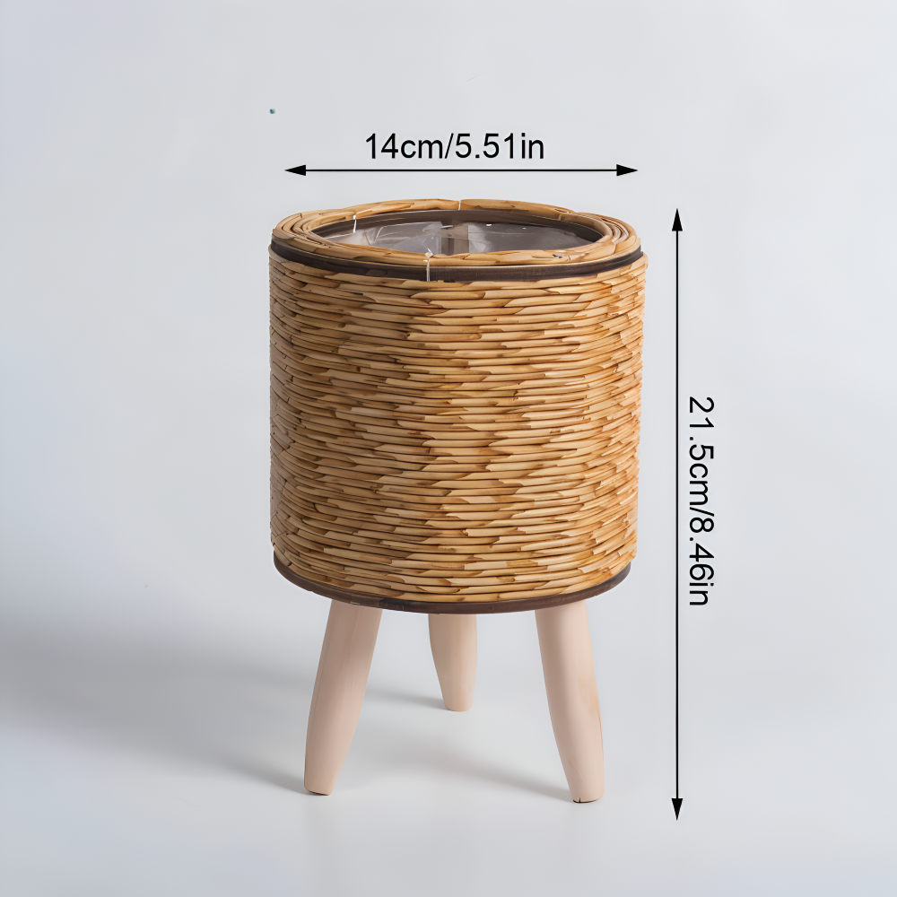 Maceta de Rattan Artificial de Estilo Rústico