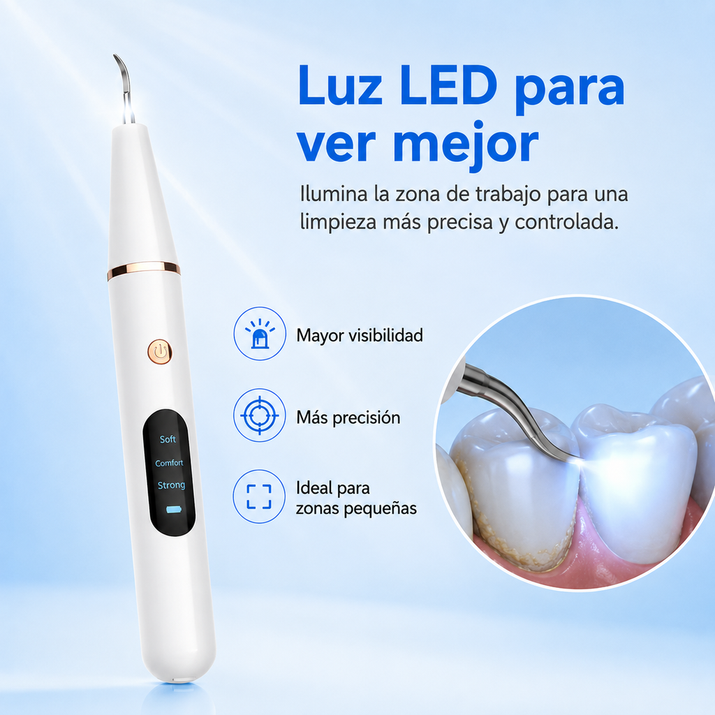 Removedor de Sarro Ultrasónico Eléctrico Limpiador de Sarro Dental