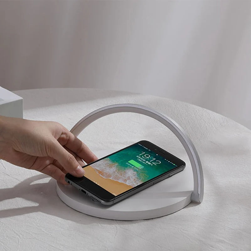 ChargeGlow - Cargador inalámbrico 3 en 1, soporte para teléfono y lámpara LED