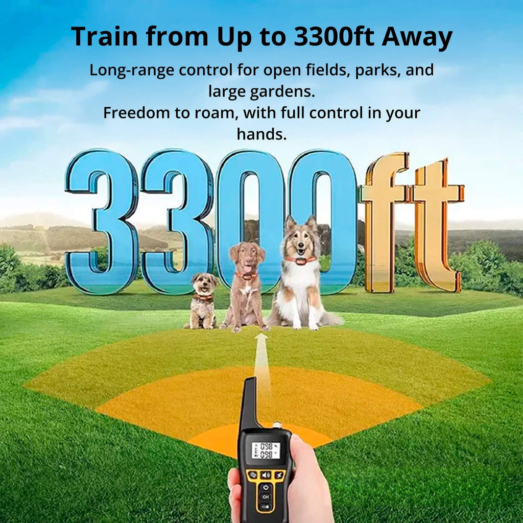 Kalsten | Collar de Entrenamiento para Perros Impermeable de 1000m | Recargable, Control Remoto y Ajustable para Perros Pequeños, Medianos y Grandes