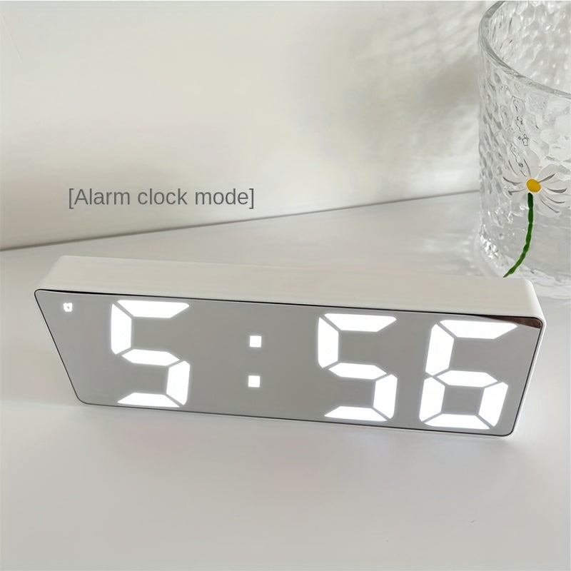 Reloj Despertador Digital LED con Pantalla de Temperatura y Brillo Ajustable