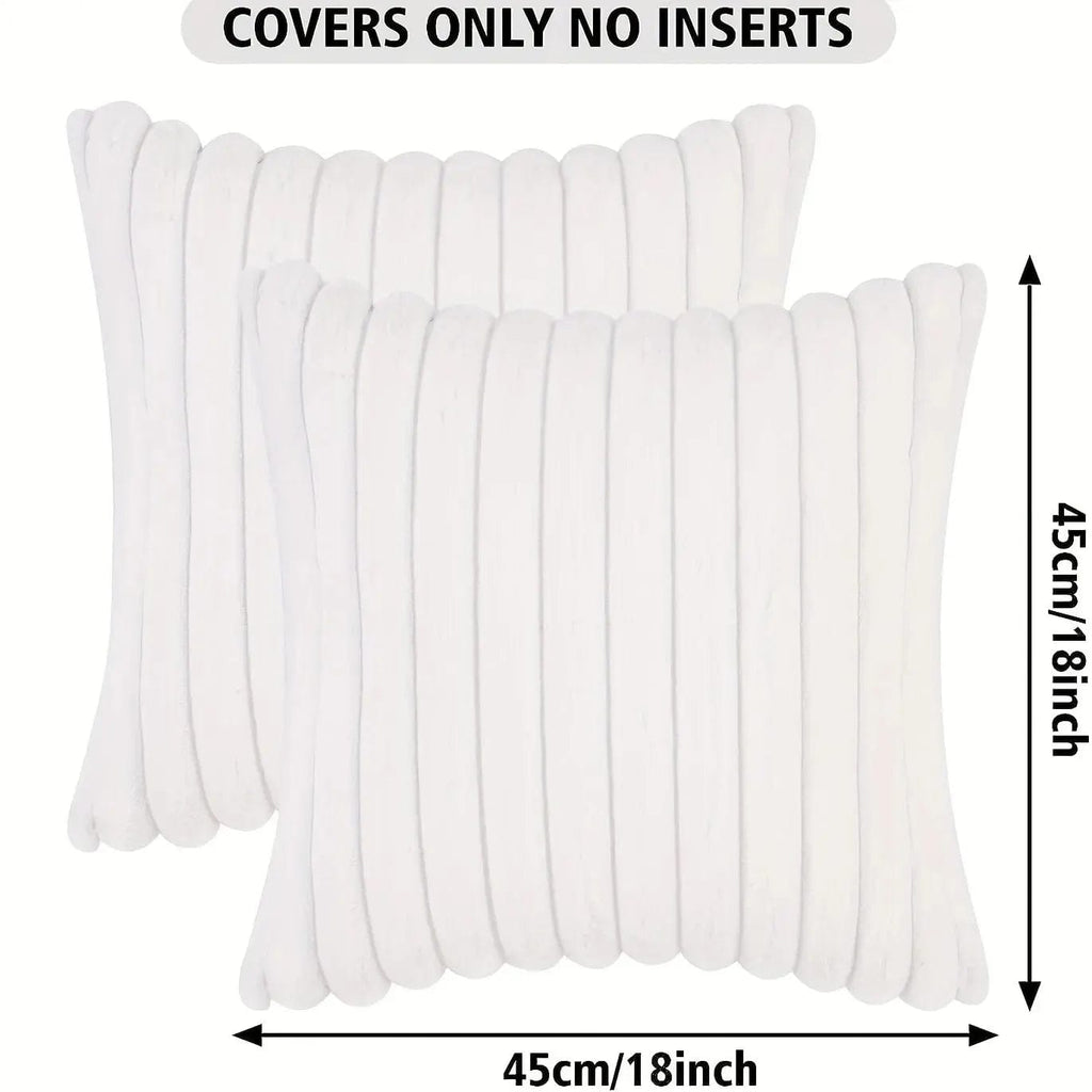 Funda de almohada a rayas de algodón suave