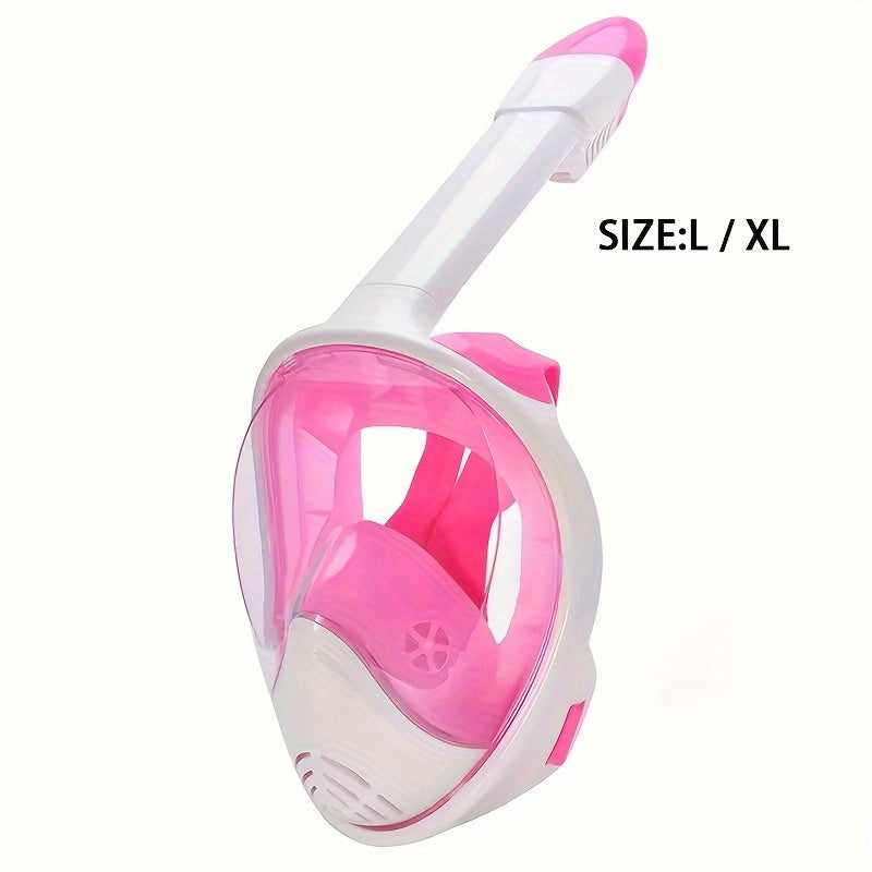 Máscara de Snorkel de Cara Completa – Visión Panorámica de 180° y Montaje para Cámara para una Experiencia Subacuática Perfecta