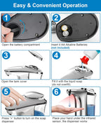 Dispensador Automático de Jabón para Platos Sin Contacto para Cocina y Baño