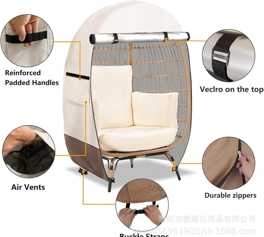 Cubierta Impermeable para Silla Huevo con Doble Cremallera – Solara