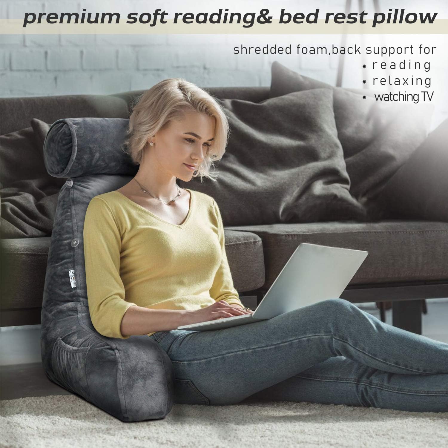 Almohada de Lectura con Brazos