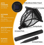 Paquete de 6 Luces de Jardín LED Solares para Caminos Exteriores